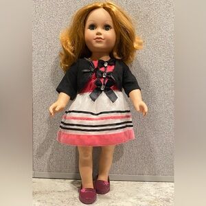 Stylish Doll with Pink and Black Outfit